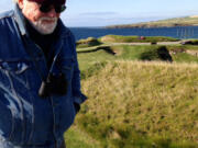 Biologist, lepidopterist, author and all-around colorful guy Robert Michael Pyle at Skara Brae, Scotland.