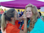 Ridgefield: Lilly Ziemer, left, and Audrie Chapman at Experience Ridgefield, a carnival organized by students in the district celebrating the city.