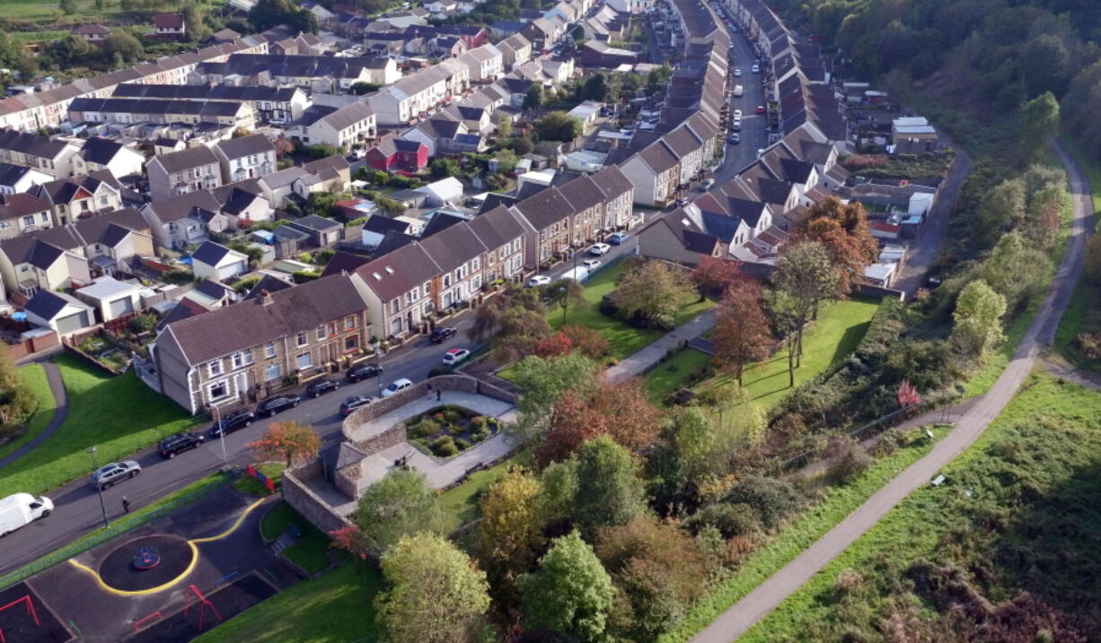 The memorial garden dedicated to the victims of the Aberfan disaster that was built on the site of Pantglas Junior School in Aberfan Wales, as the 50th anniversary of the tragedy approaches.