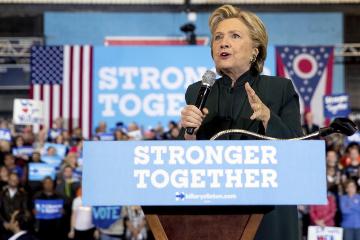 Democratic presidential candidate Hillary Clinton speaks at a rally at Cuyahoga Community College in Cleveland. Some young black activists who had their doubts about Hillary Clinton are coming around to support her - some enthusiastically, some because they cannot stand Donald Trump. African-American voters are seen as key to Clinton&#039;s path to victory in November.