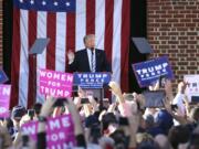 Republican presidential candidate Donald Trump speaks during a campaign stop at Regent University in Virginia Beach, Va., on Saturday, Oct. 22, 2016.