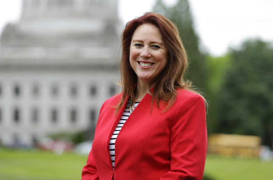 Washington Secretary of State Kim Wyman poses for a photo at the Capitol in Olympia. (AP Photo/Ted S.