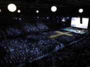 A view of the Malmo arena, Sweden, on Monday during an ecumenical event presided over by Pope Francis and leaders of the Lutheran World Federation. Francis traveled to secular Sweden on Monday to mark the 500th anniversary of the Protestant Reformation, a remarkably bold gesture given his very own Jesuit religious order was founded to defend the faith against Martin Luther&#039;s &quot;heretical&quot; reforms five centuries ago.