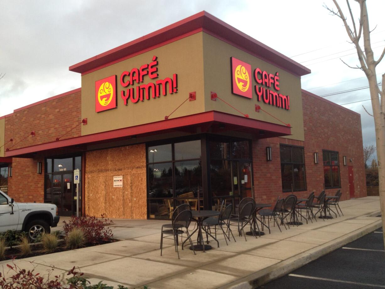 The Cafe Yumm restaurant in Fisher's Landing sits empty and boarded up Monday after a reportedly impaired driver drove her pickup into the building. The woman was taken to a hospital for evaluation, but no other serious injuries were reported.