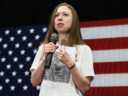 Chelsea Clinton speaks Wednesday at a campaign event in Eau Claire, Wis.