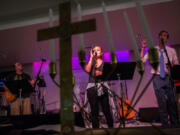 From left, Vander Warner, Taylor Meadows and TomTom Roach rehearse Tuesday evening, Sept. 14, 2016 during a band practice at the Church on Morgan in downtown Raleigh, N.C. Church on Morgan has a thriving number of millennials in its congregation.