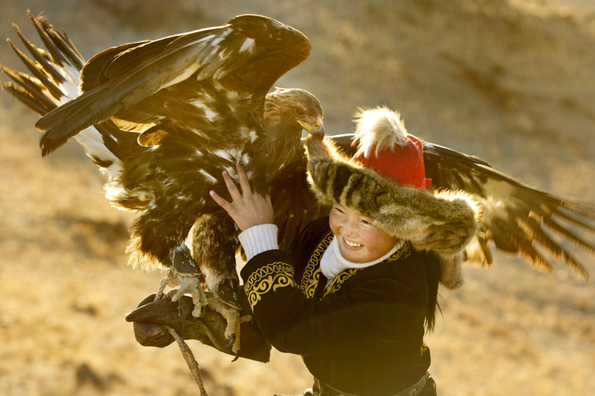 Aisholpan Nurgaiv appears in a scene from &quot;The Eagle Huntress.&quot; (Asher Svidensky/Sony Pictures Classics)