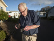 Stan Seeberg, 74, who co-founded Vancouver Sidewalk Astronomers, adamantly recommends eye protection and proper filters on a telescope. Here, he burns a coin purse with a cosmetic mirror to demonstrate the sun&#039;s dangers.