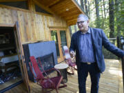 Todd Gillespie, director of sales and marketing at Skamania Lodge, gives a tour of the two new tree houses now available to visitors, Monday September 26, 2016.