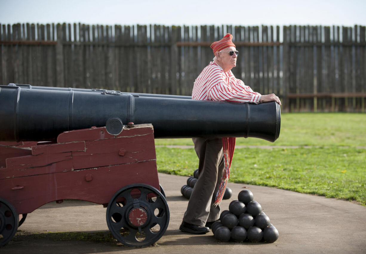 World War II veteran Fred Bridges, dressed in the style of an 1840&#039;s Hudson&#039;s Bay company employee, is the longest tenured volunteer at Fort Vancouver National Historic Site, as seen on Friday morning, Nov. 4, 2016.