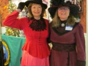 Battle Ground: Sherry Rossiter Lambert, left, and Leslie Emerick-Bloom at a celebration honoring the 70th anniversary of the Fort Vancouver Chapter No.