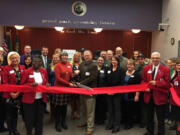 Esther Short: Officials from Workforce Southwest Washington, Clark County Sheriff&#039;s Office Reentry Program and WorkSource at a ribbon cutting for the new Linking to Employment Activities Pre-release program.