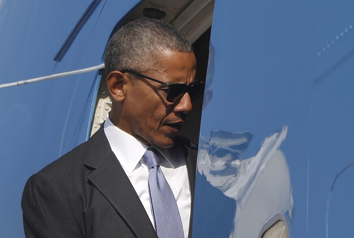 President Barack Obama boards Air Force One on Wednesday at Andrews Air Force Base, Md. Obama is heading back to North Carolina to help turn out the vote for Democratic presidential candidate Hillary Clinton with a rally in Chapel Hill. It&#039;s the first of two visits Obama has planned this week to North Carolina.