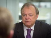 Harold Hamm, CEO of Continental Resources and among the pioneers in shale oil drilling in the U.S., gives an interview in New York. Hamm is being considered to run Trump&#039;s Energy Department, according to transition planning documents obtained by The Associated Press.