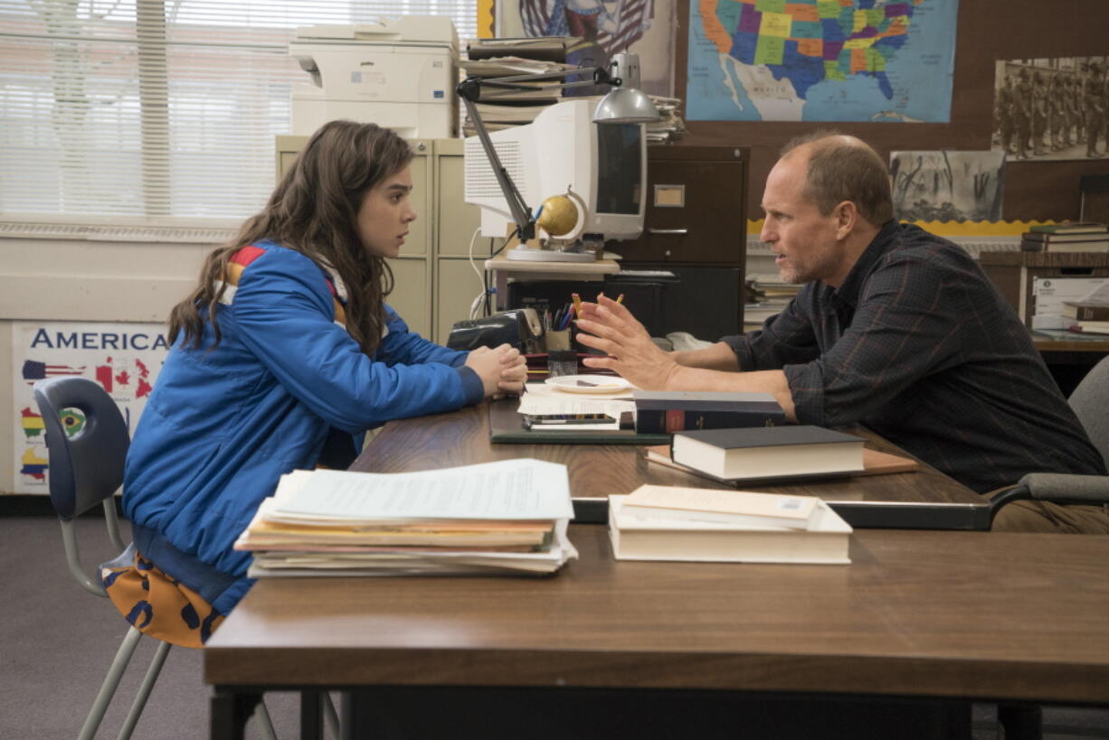 Hailee Steinfeld and Woody Harrelson appear in a scene from &quot;The Edge of Seventeen.&quot; (Murray Close/STX Films)