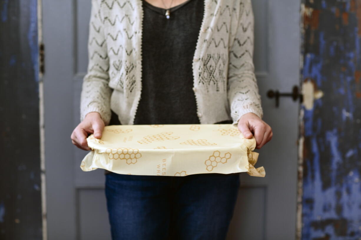 Bee&#039;s Wrap&#039;s eco-friendly alternative to plastic wrap. Aside from keeping fruits, veggies, school lunches, bread, cheese, and so much more fresh, Bee&#039;s Wrap is great for covering bowls of leftovers, proofing dough and, especially this time of year, bringing to holiday gatherings to cover platters of food or giving as a hostess gift. They&#039;re re-usable, washable and compostable.