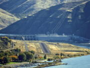 The Lower Granite Dam on the Snake River in Washington, seen Oct.