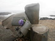 A memorial statue honoring Connor Ausland and Jack Harnsongkram at Smelt Sands State Recreation Site near Yachats on the Oregon coast. The two Oregon teens were swept out to sea by a sneaker wave at the park in 2011. Since 1990, all major sneaker wave incidents have occurred between October and April, peaking in November and March. In that time, at least 21 people have been killed by sneaker waves on the Oregon coast, and several others have been severely injured.