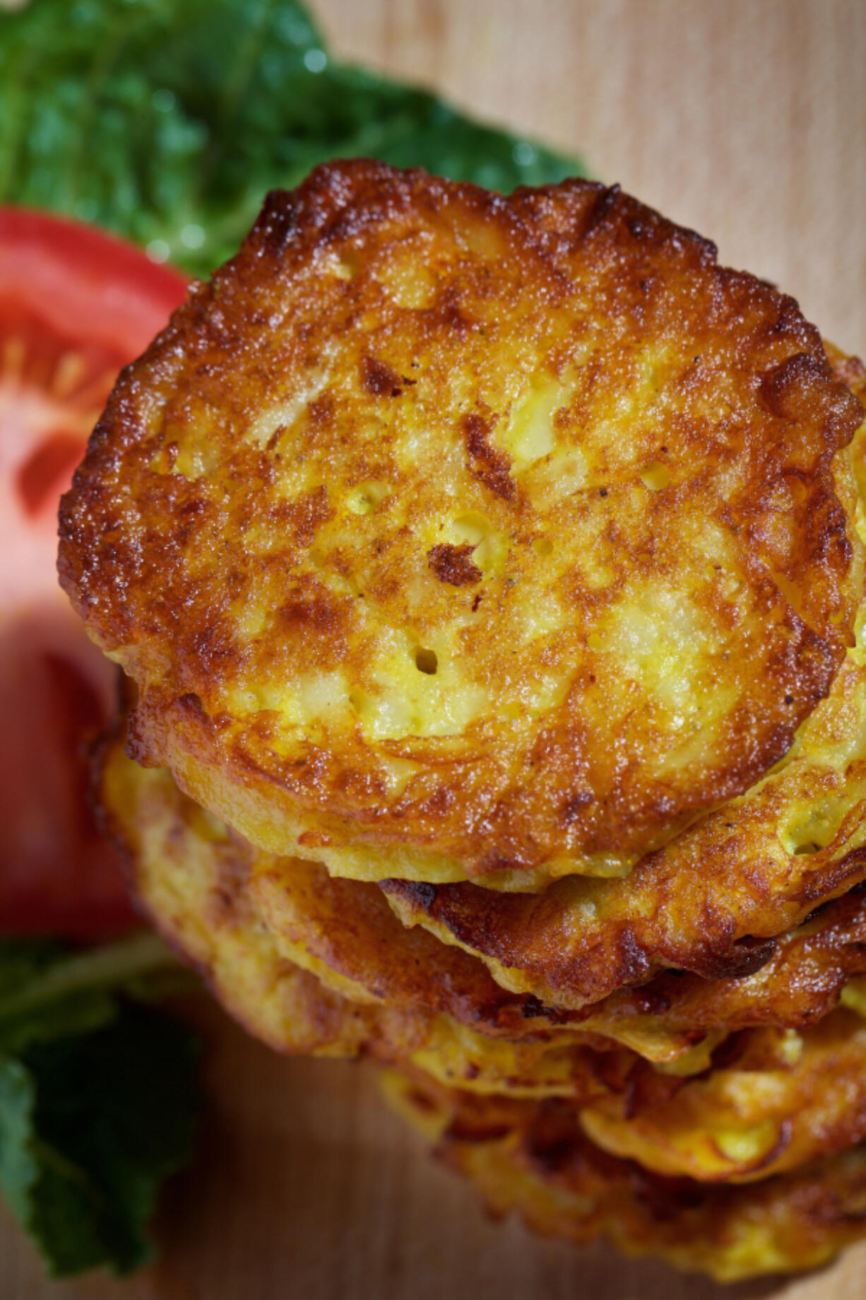 Persian Potato Pancakes (Deb Lindsey for The Washington Post)