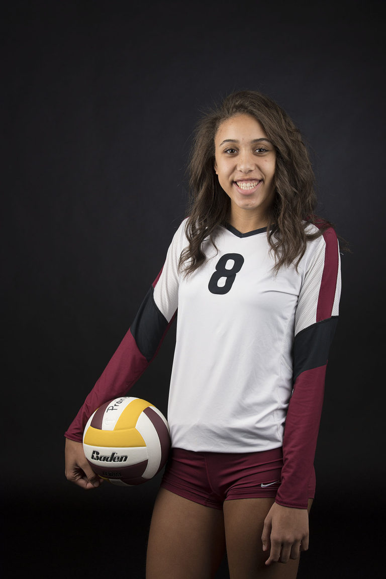 Zoe McBride of Prairie, All-Region volleyball player of the year, is photographed at The Columbian's photo studio Wednesday afternoon, Nov. 30, 2016.