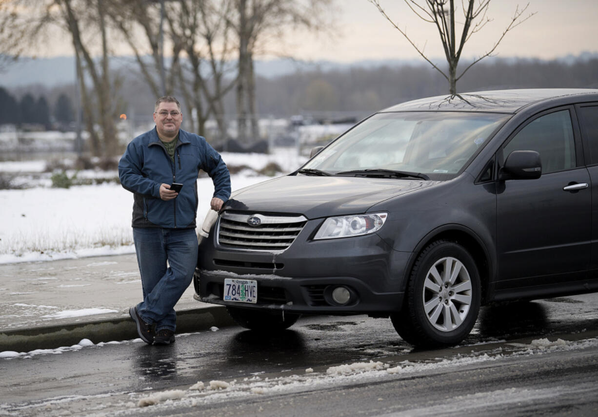 Uber driver Jeff Reynolds was one of thousands of area drivers for ride-hailing services who capitalized on the bad weather and surging prices this past week.