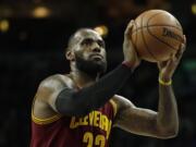 Cleveland Cavaliers' LeBron James in action during an NBA basketball game against the Philadelphia 76ers, Sunday, Nov. 27, 2016, in Philadelphia.