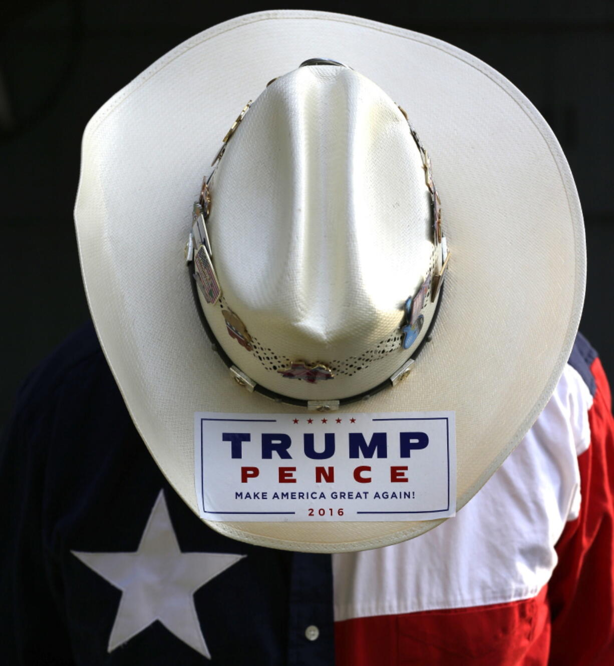 Rex Teter, a member of the Electoral College, poses at his home in Pasadena, Texas, on Tuesday. (AP Photo/David J.