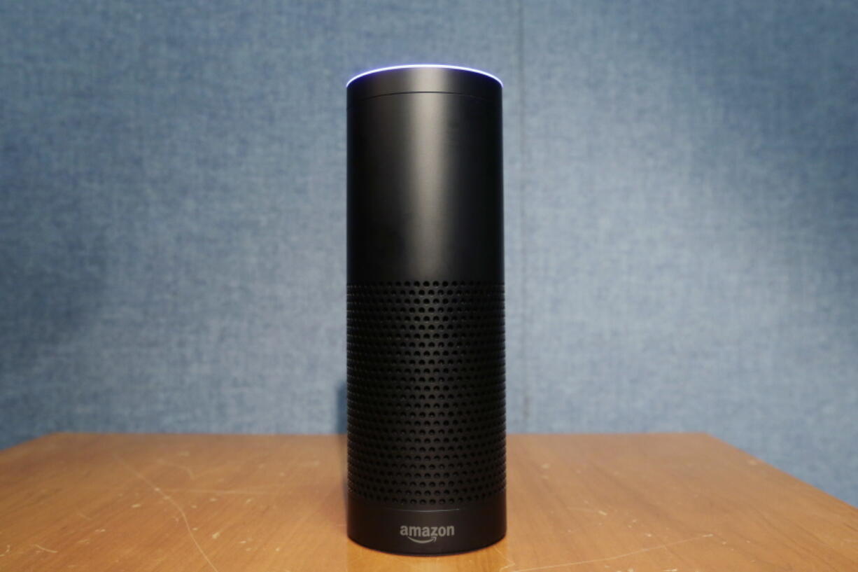 Amazon&#039;s Echo speaker, which responds to voice commands, in New York.