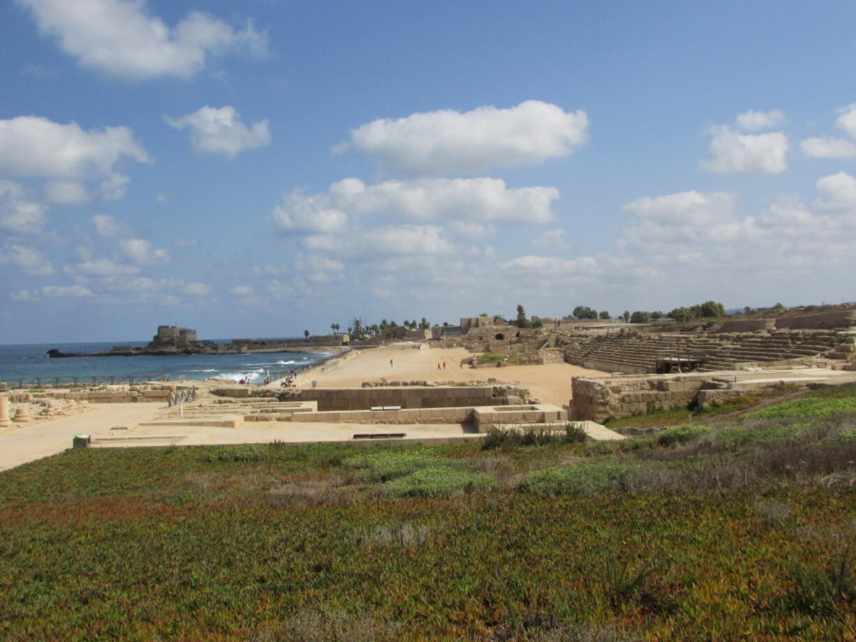 The ancient Roman port city of Caesarea in Israel, seen Aug. 22, is a popular spot for tourists because of its picturesque landscapes and interesting history.