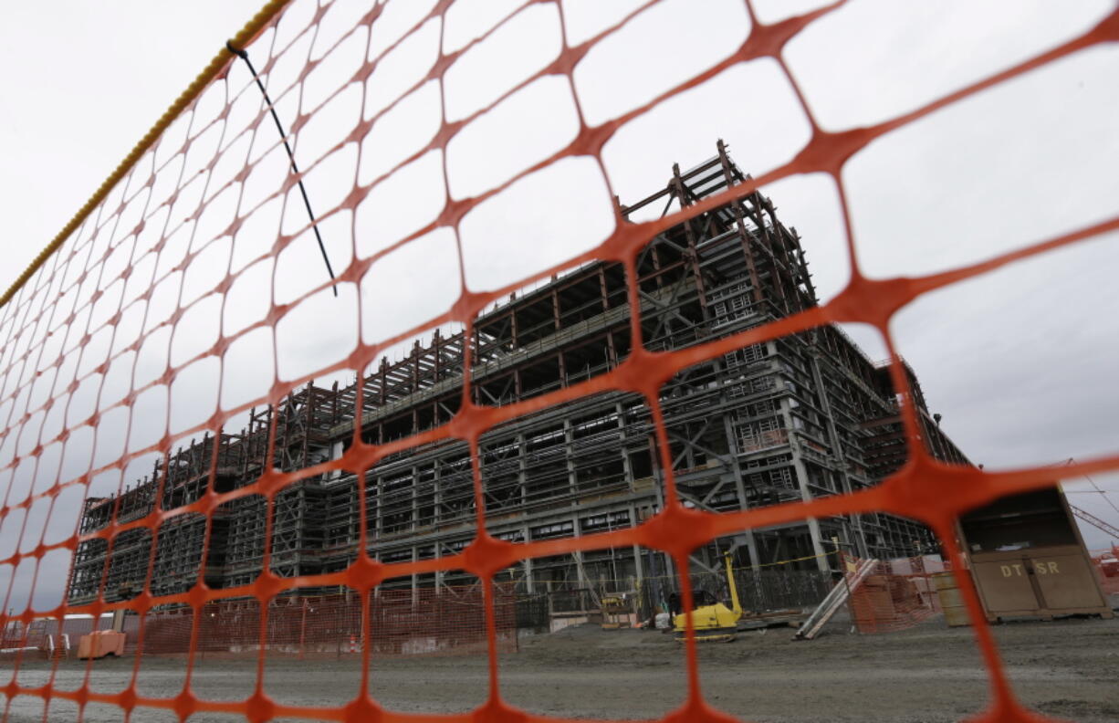 A waste treatment plant under construction at the Hanford Nuclear Reservation near Richland is shown in 2013.