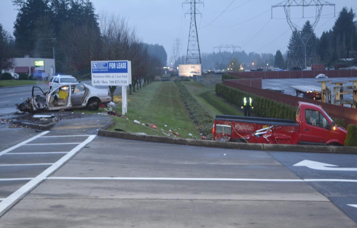 Detectives with the Clark County Sheriff's Office are investigating after a two-vehicle crash in Hazel Dell resulted in the death of a male passenger of one of the vehicles.