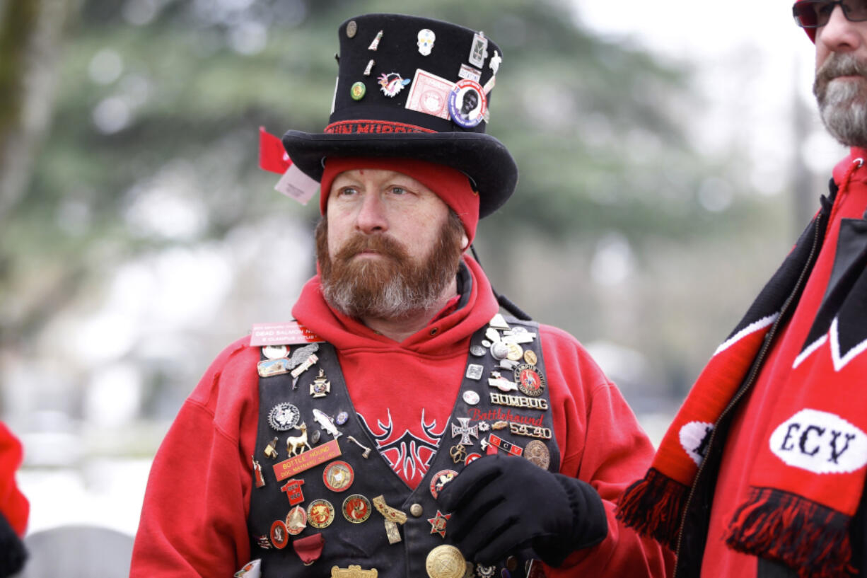 John Lynch of Black Diamond came to Vancouver on Dec. 17 to join a volunteer group cleaning the Old City Cemetery.