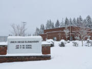 Union Ridge Elementary School covered in snow on Jan. 11.