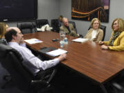 The Columbian&#039;s Editorial Board met with state Rep. Sharon Wylie, D-Vancouver, far right, Bridgeview Housing Executive Director Jan Wichert, center, and state Rep. Paul Harris, R-Vancouver, to discuss the Bridgeview Education and Employment Resource Center project.