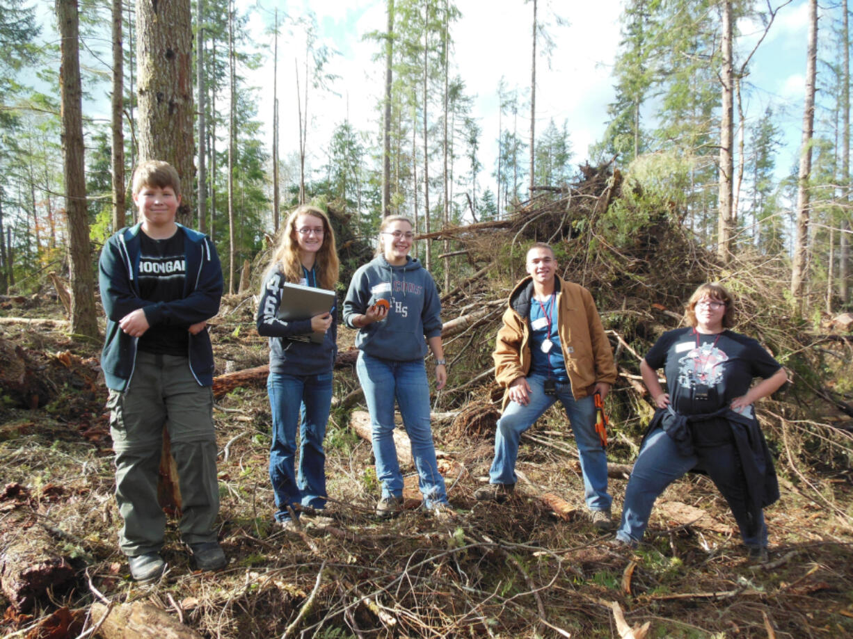 Battle Ground: Part of the Battle Ground Public Schools&#039; Center for Agriculture, Science and Environmental Education program team that finished first in a Future Farmers of America forestry career development event.