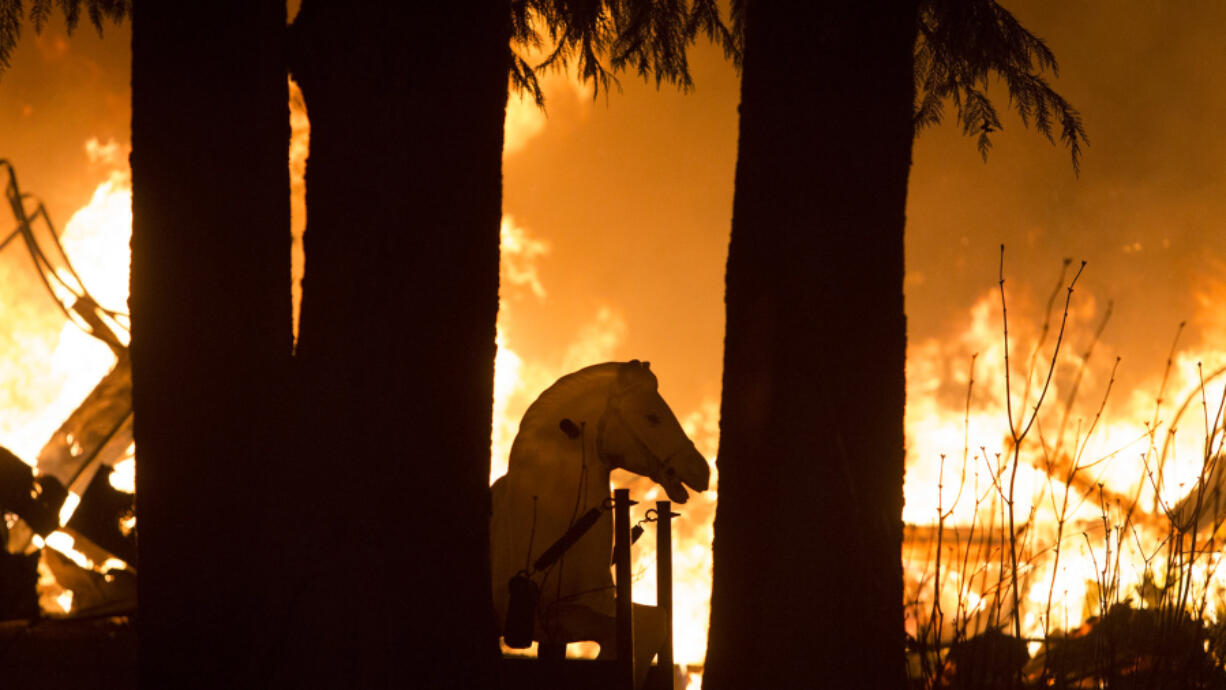 Five people were displaced after a house north of Washougal was destroyed by fire Wednesday morning, Jan. 11. Crews from East County Fire &amp; Rescue were called to the house, 30214 N.E.