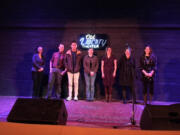 Ridgefield: Finalists in Ridgefield High School&#039;s Poetry Out Loud Contest, from left: Cristyn LaChaine, Brandan Sharp, Sebastian Rojas-Rincon, Samantha Fenton, Autumn Bochart, Astro Bock and Abigayle Coleman.