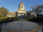 Frost covers the sundial in front of the Legislative Building at the Capitol in Olympia on Thursday. The 2017 session of the Legislature is scheduled to open on Monday. (Ted S.