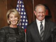 Betsy DeVos, new secretary of education, and her husband, Dick.