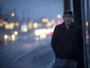 Marion Thomas, 50, was behind the wheel in two vehicle crashes that each killed a person in the roadway. Investigators in both crashes said he was not at fault. Thomas is seen at the site of the first crash on Highway 99 near 78th Street in Hazel Dell.