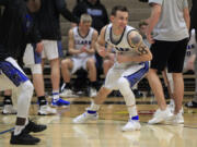 Clark College basketball&#039;s Jordan Berni during introductions.