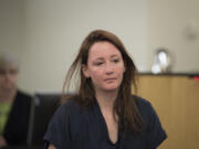 Jessica Lyn Bankhead makes a first appearance Monday, Feb. 27, 2017, in Clark County Superior Court in connection with a fatal hit-and-run Saturday night on Minnehaha Street.