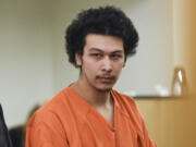 Ernesto Estrada-Tapia, 24, makes a first appearance Monday, Feb. 6, in Clark County Superior Court on a warrant charging him with vehicular homicide and hit-and-run driving causing injury or death in connection with the death of a Vancouver man in January.