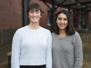 Camas High School juniors Katie Blair, left, and Tiara Naidu were picked as two of 40 teen delegates from around the country to attend the U.N.&#039;s 61st Commission on the Status of Women, earning them a trip to New York next month.