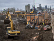 Crews have started foundational work at the Vancouver Waterfront. Developers say hundreds have already inquired about condominiums.