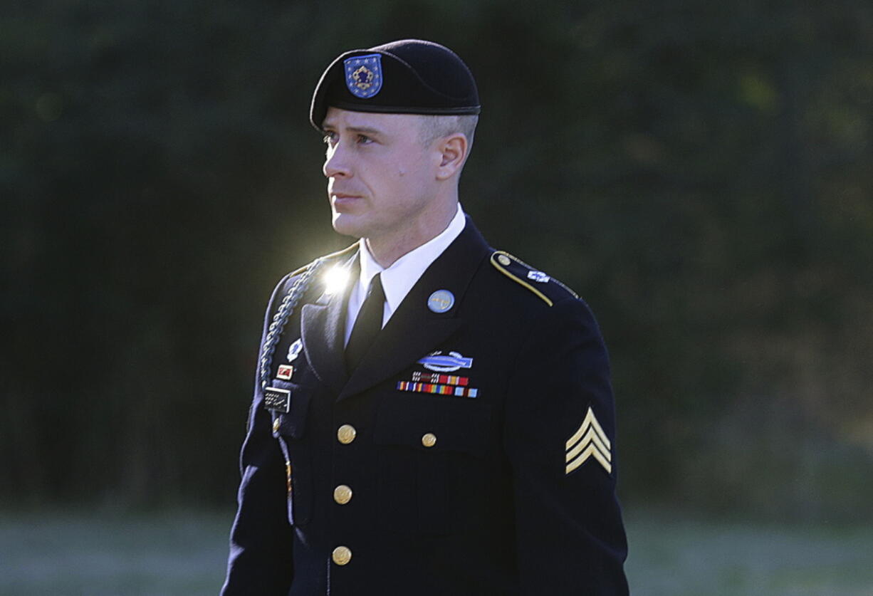 Army Sgt. Bowe Bergdahl arrives for a pretrial hearing at Fort Bragg, N.C., on Jan. 12, 2016. Bergdahl is scheduled for trial in April. He is accused of endangering the lives of soldiers who searched for him after he walked off his post in Afghanistan in 2009.