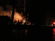 Horses were killed in a barn fire in the Fargher Lake area Thursday night.