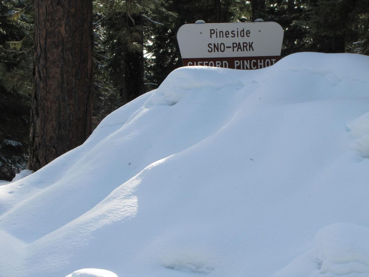 Cross-country skiers and snowshoers have oodles of snow to play in this winter on the south side of Mount Adams.