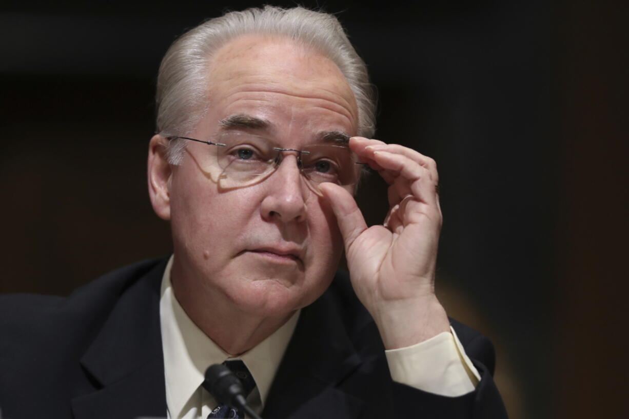 FILE - In this Jan. 24, 2017 file photo, Health and Human Services Secretary-designate, Rep. Tom Price, R-Ga. pauses while testifying on Capitol Hill in Washington at his confirmation hearing before the Senate Finance Committee. Republicans are ready to overpower Democrats and push President Donald Trump&#039;s next Cabinet nominee through the Senate, the man who will help lead the GOP drive to erase and replace the health care law. The Senate voted 51-48 Wednesday, Feb. 8, 2017, to short-circuit Democratic delaying tactics against Price, Trump&#039;s choice for health secretary.