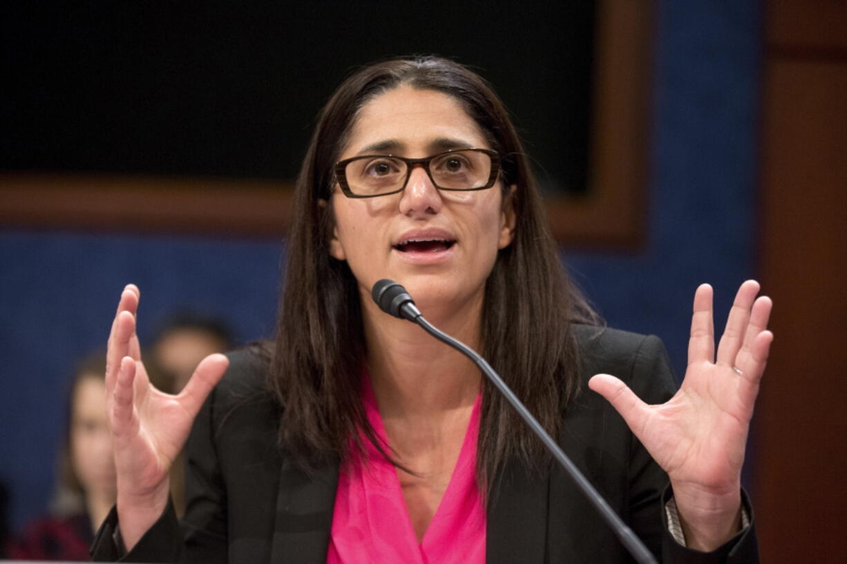 Dr. Mona Hanna-Attisha speaks on Capitol Hill in Washington during a House Democratic Steering and Policy Committee hearing on The Flint Water Crisis on Feb. 10. Dr. Hanna-Attisha came to the U.S. with her parents, who were fleeing the regime of Saddam Hussein, has been invited by Rep. Dan Kildee, D-Mich. to  President Donald Trump's first address to Congress on Feb. 28.